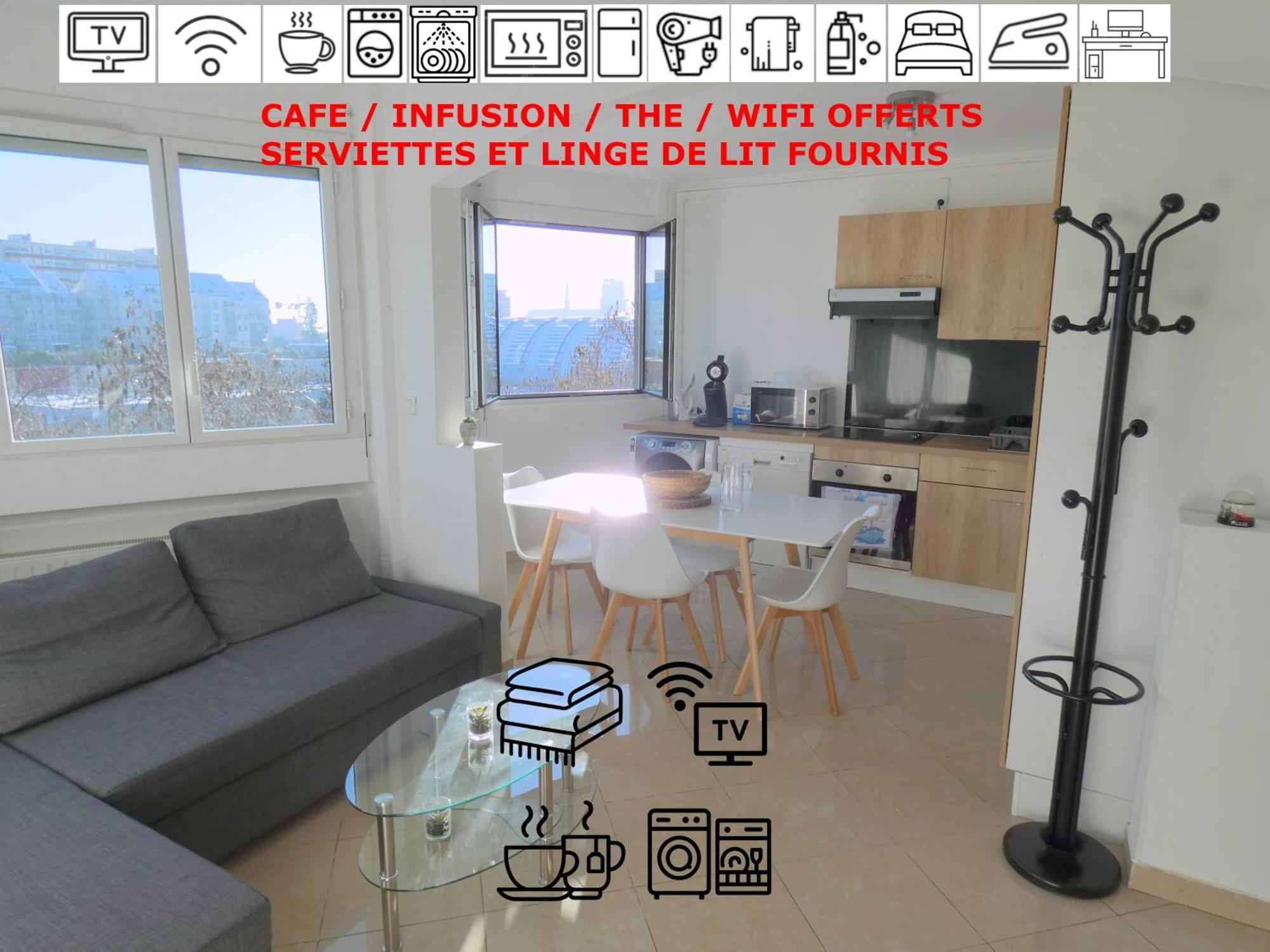 올리언스 37M2 Lumineux Face Gare Sncf, Wifi Et Cafe Et The Offerts 아파트 외부 사진